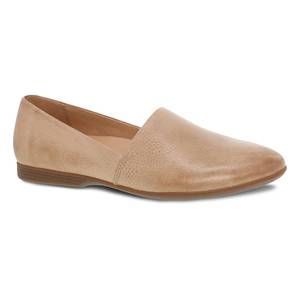NEW DANSKO womens larisa milled nappa slip-on flats in taupe